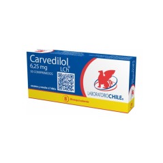 Carvedilol (B) 6.25mg 30 Comprimidos