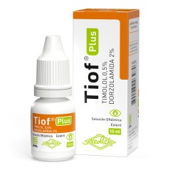 Tiof Plus Timolol / Dorzolamida Solución Oftálmica 10ml  / PRECIO POR UNIDAD DE MEDIDA / $ 160591.- valor por cada 100 ml / gr