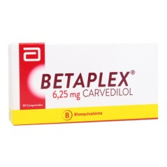 Betaplex (B) 6.25mg Carvedilol 30 Comprimidos