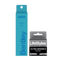 Pack Bentley Gel Lubricante + Preservativos Lifestyles