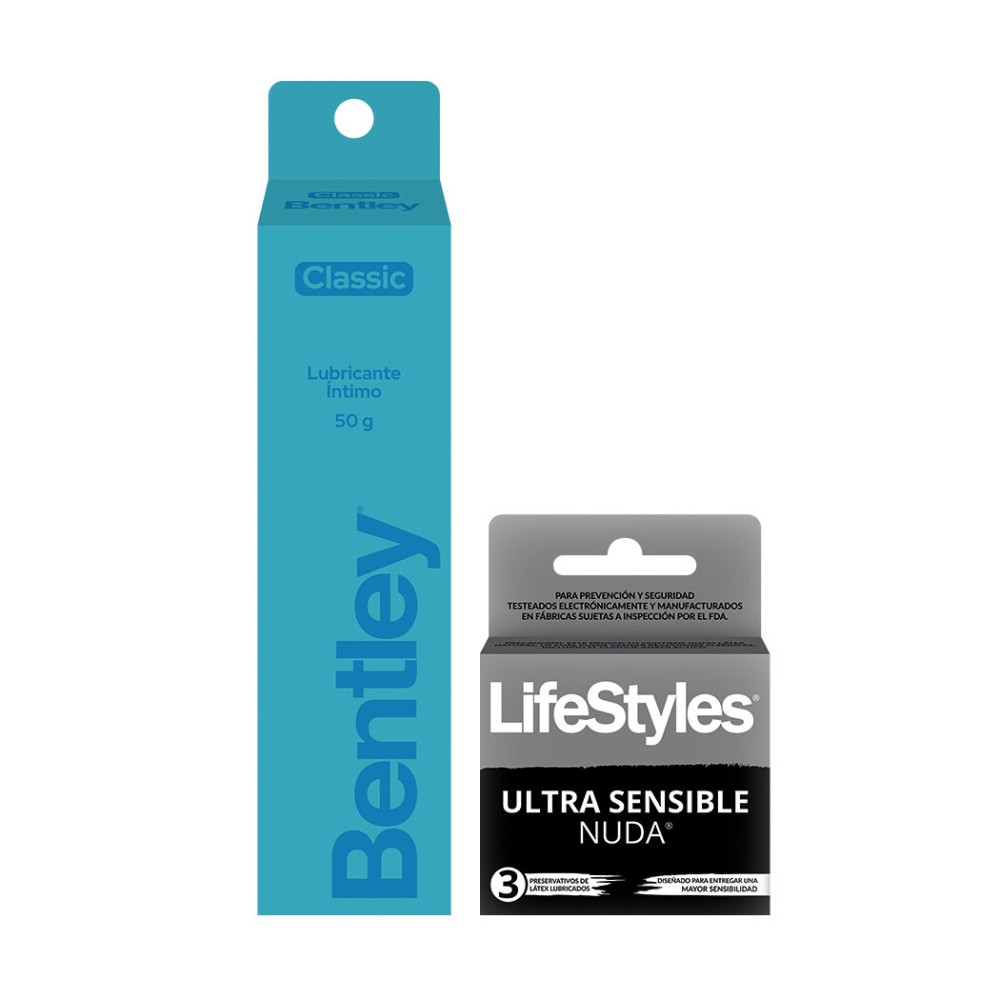 Pack Bentley Gel Lubricante + Preservativos Lifestyles
