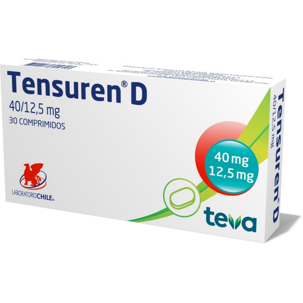 Tensuren D  40/12.5 Telmisartán / Hidroclorotiazida 30 Comprimidos