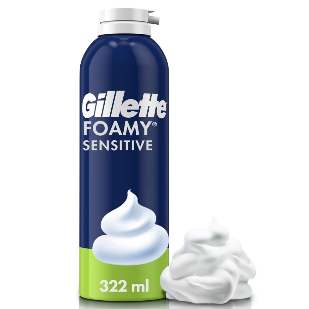 Espuma de Afeitar Gillette Foamy Sensitive Piel Sensible 322ml Espuma de Afeitar Gillette Foamy Sensitive Piel Sensible 322ml