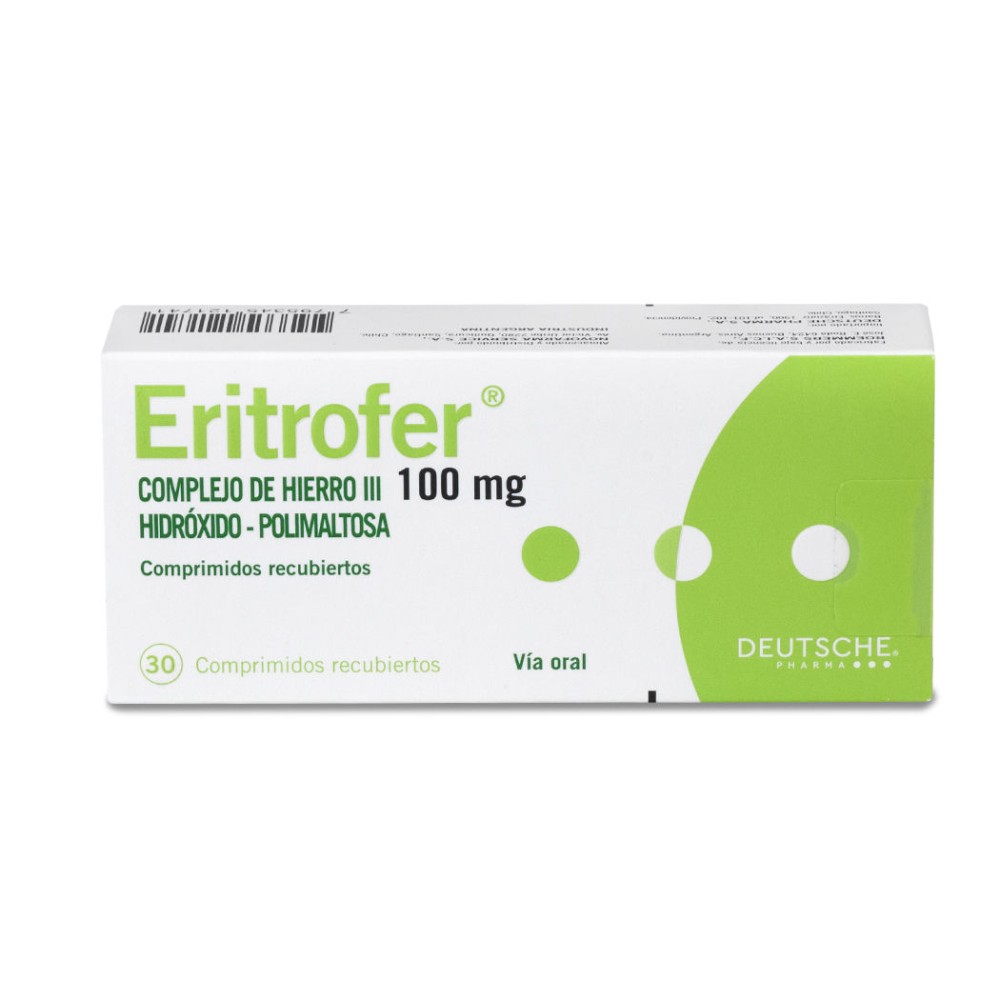 Eritrofer Hierro 30 Comprimidos Recubiertos
