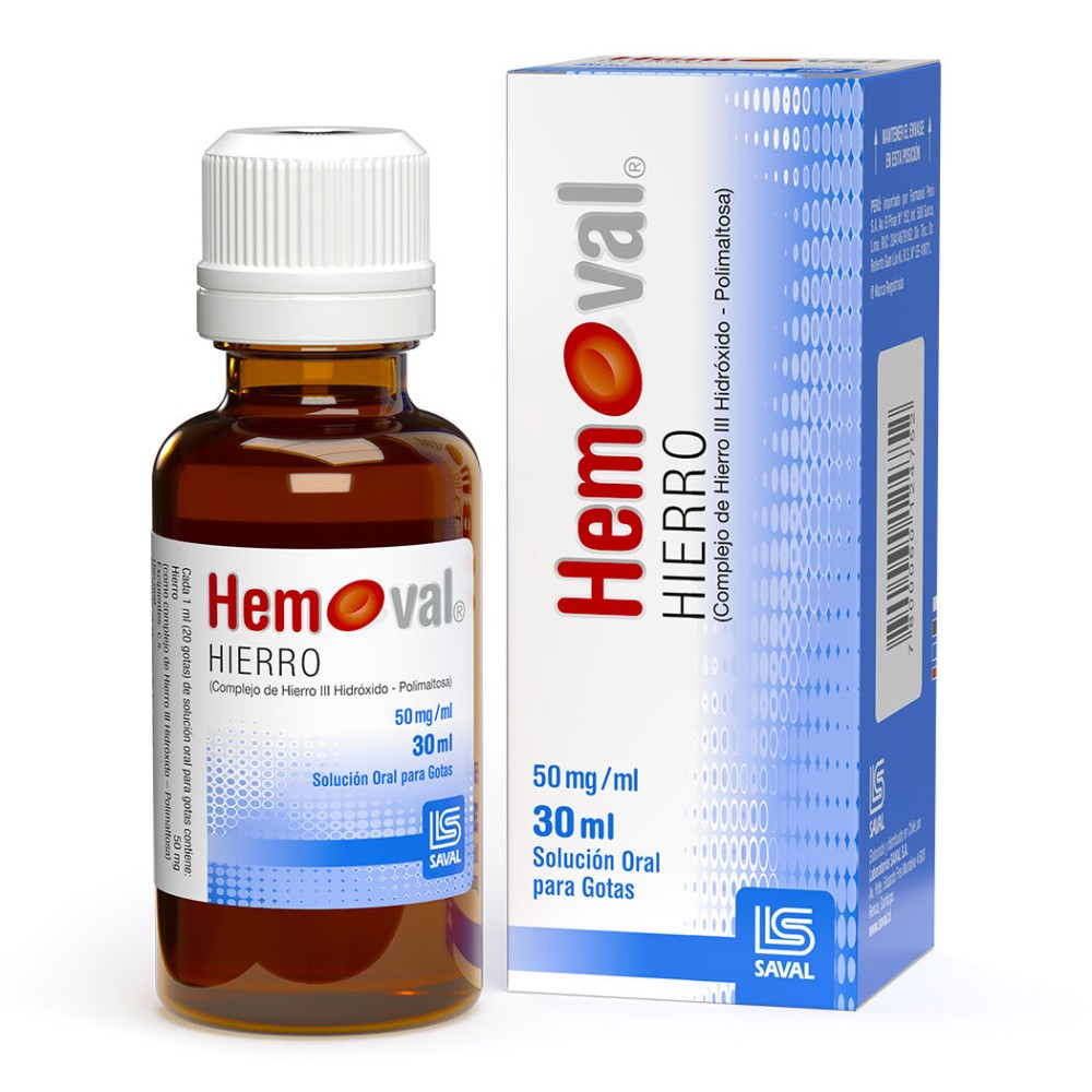 Hemoval Hierro 50mg/ml Oral Gotas 30ml