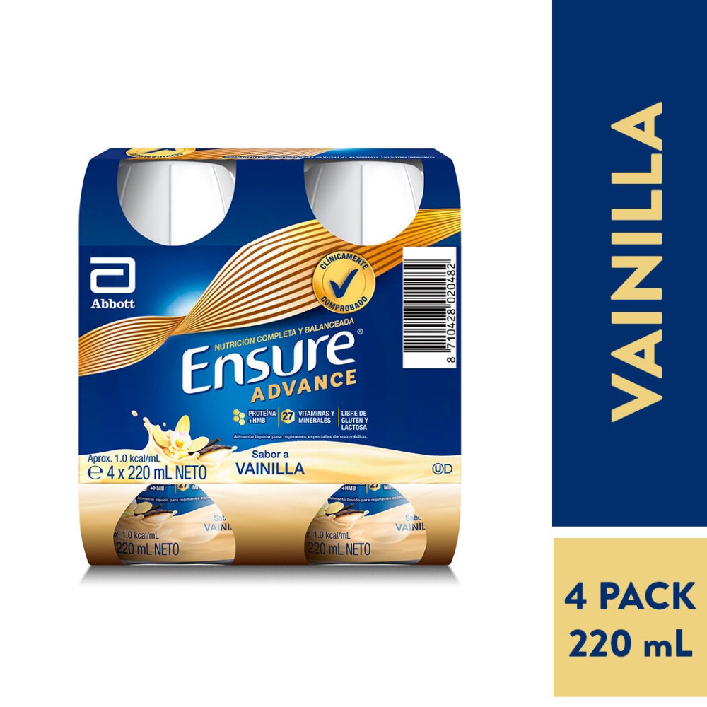 Ensure Advance Vainilla 220ml 4 Unidades Ensure Advance Vainilla 220ml 4 Unidades