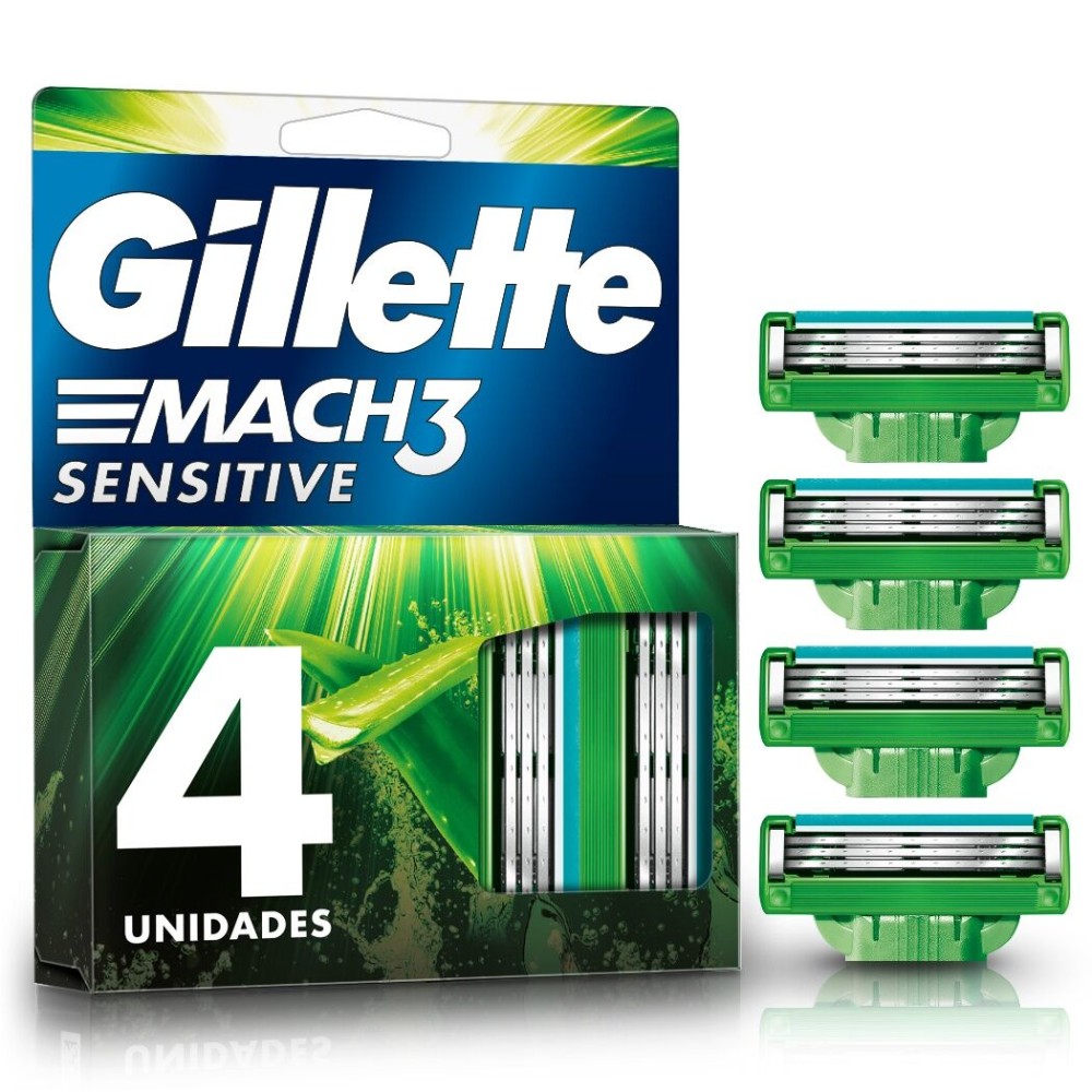 Repuestos de Afeitar Mach3 Sensitive, 4Un Repuestos de Afeitar Mach3 Sensitive, 4Un