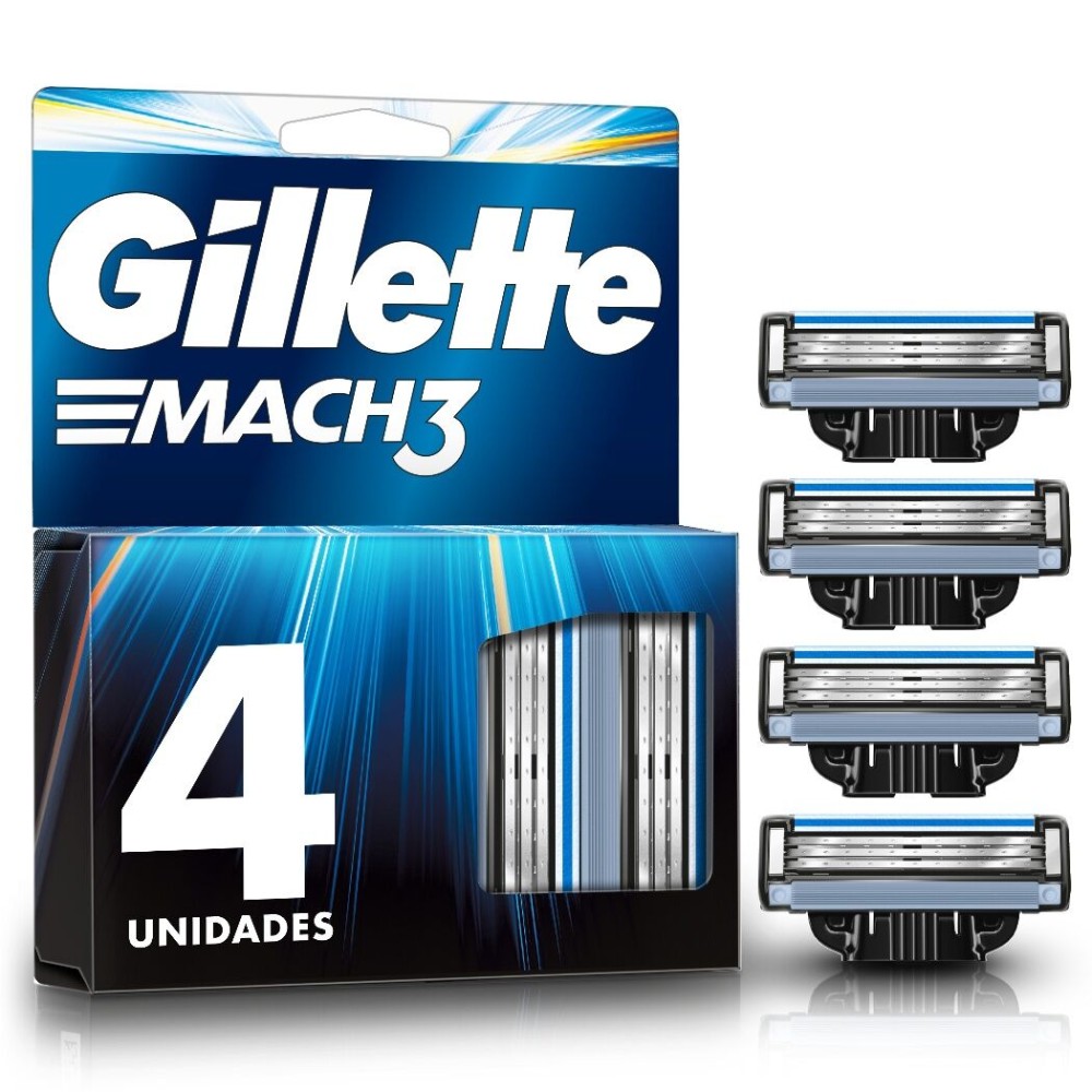 Gillette Mach3 Repuestos de Afeitar 4 Unidades Gillette Mach3 Repuestos de Afeitar 4 Unidades