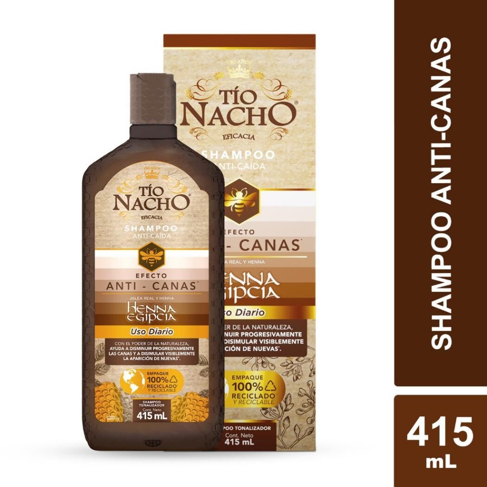 Tío Nacho Shampoo Anti-Canas Henna Egipcia 415ml