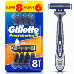 Máquina de Afeitar Gillette Prestobarba3 8 Unidades
