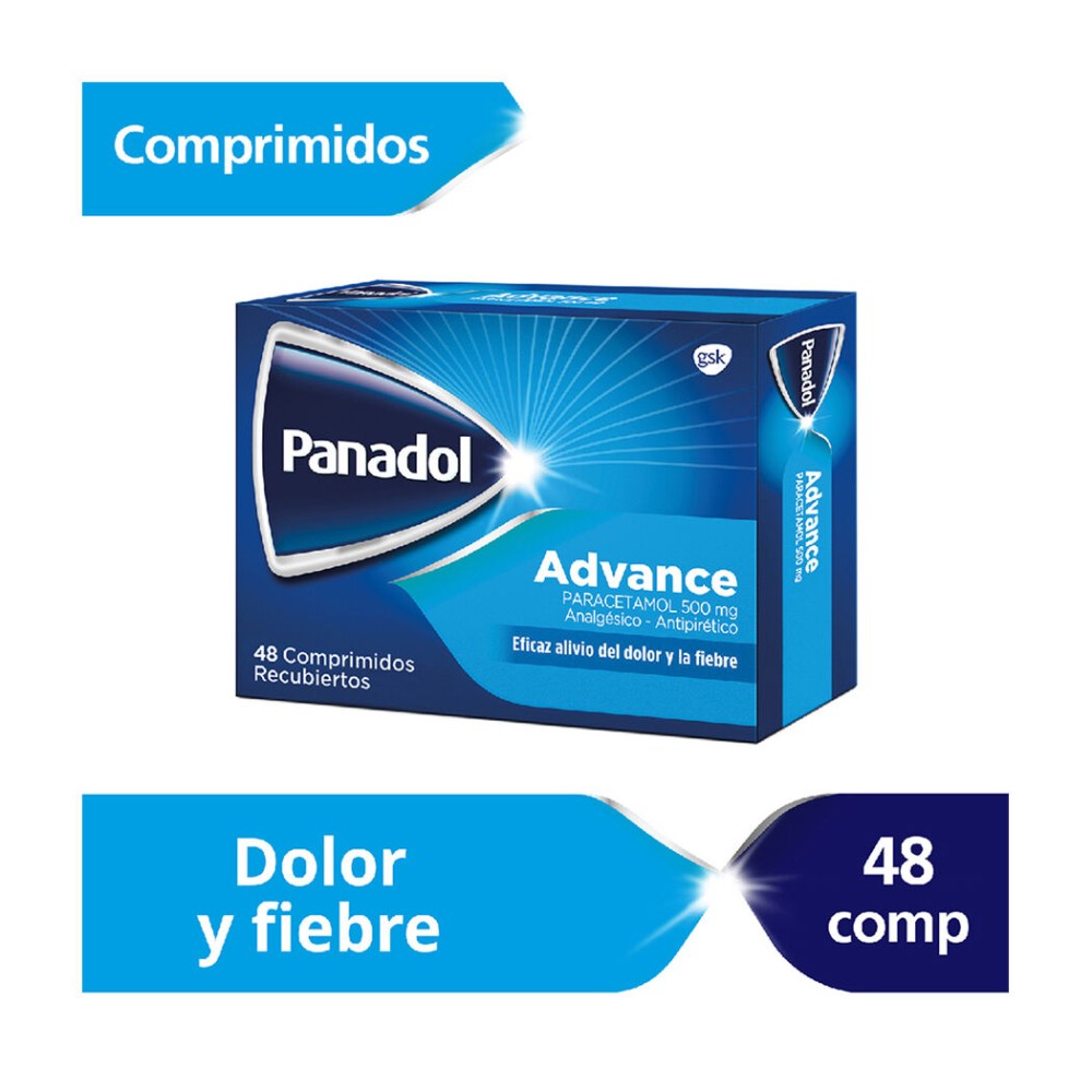 Panadol Advance (R) Paracetamol 500mg 48 Comprimidos Recubiertos
