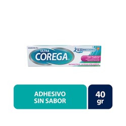 Corega Ultra Crema Adhesiva Sin Sabor 40g