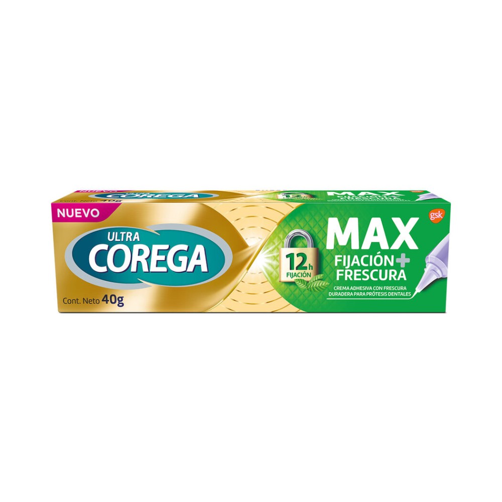Corega Ultra Máxima Fijación y Frescura 40g