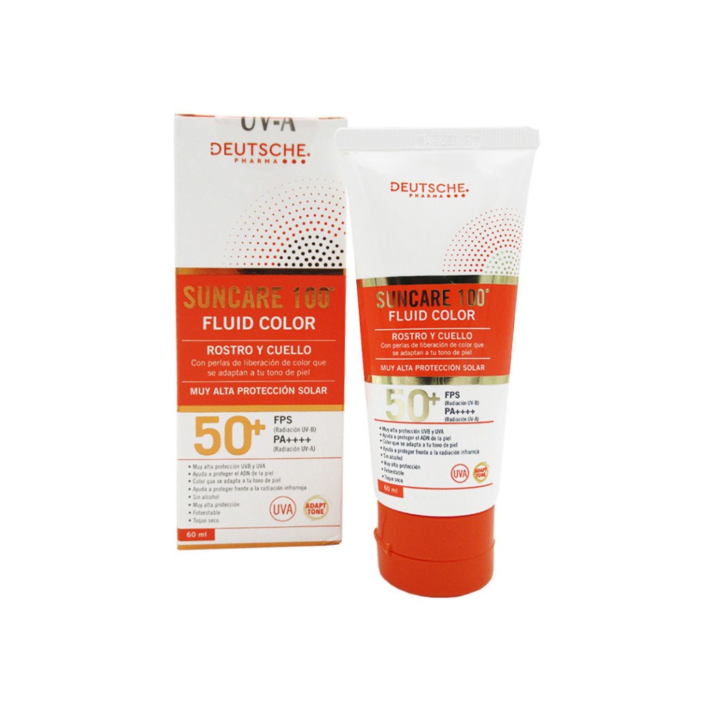 Protector Solar Fluid Color Para Rostro y Cuello FPS50 60ml