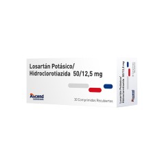 Lorsartán Potásico / Hidroclorotiazida 50/12.5 30 Comprimidos Recubiertos