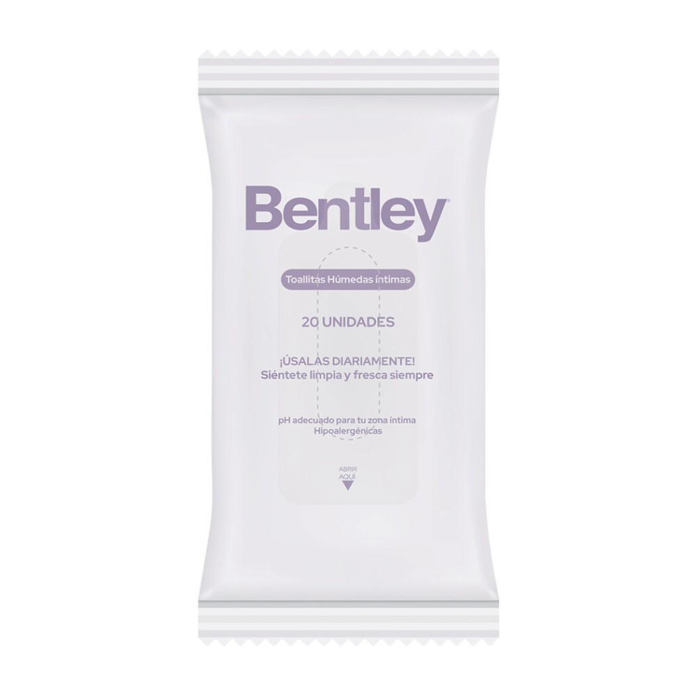 Toallitas Húmedas Íntimas Bentley Wipes 20 Unidades