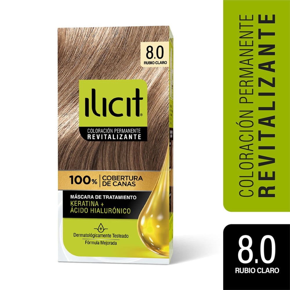 Tintura Permanente Ilicit 8/0 Rubio Claro