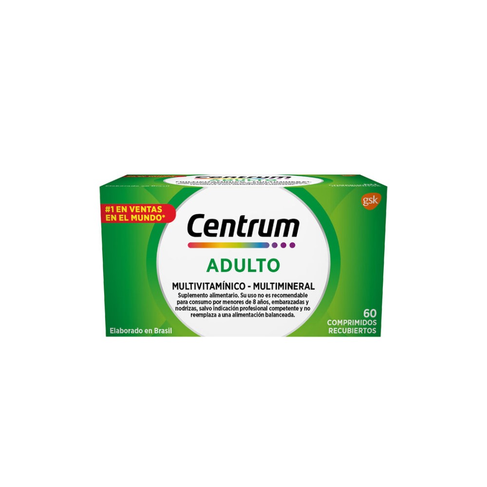 Centrum Adultos Multivitamínico con Vitaminas y Minerales 60 Comprimidos