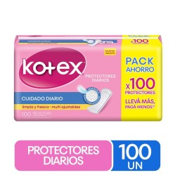 Protectores Diarios Kotex 100 Unidades