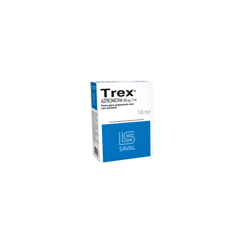 Trex Azitromicina 200mg/5ml Suspensión Oral 15ml