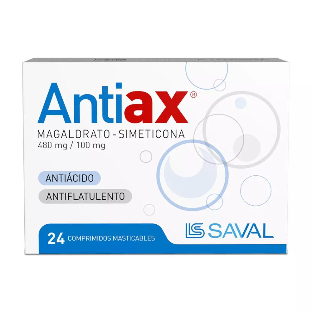 Antiax Simeticona / Magaldrate 24 Comprimidos Masticables
