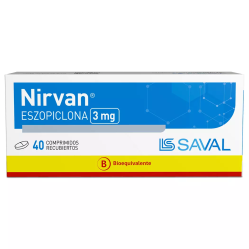 Nirvan (B) Eszopiclona 3mg 40 Comprimidos Recubiertos