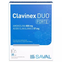 Clavinex Duo Forte Amoxicilina / Ácido Clavulanico Suspensión Oral 35ml