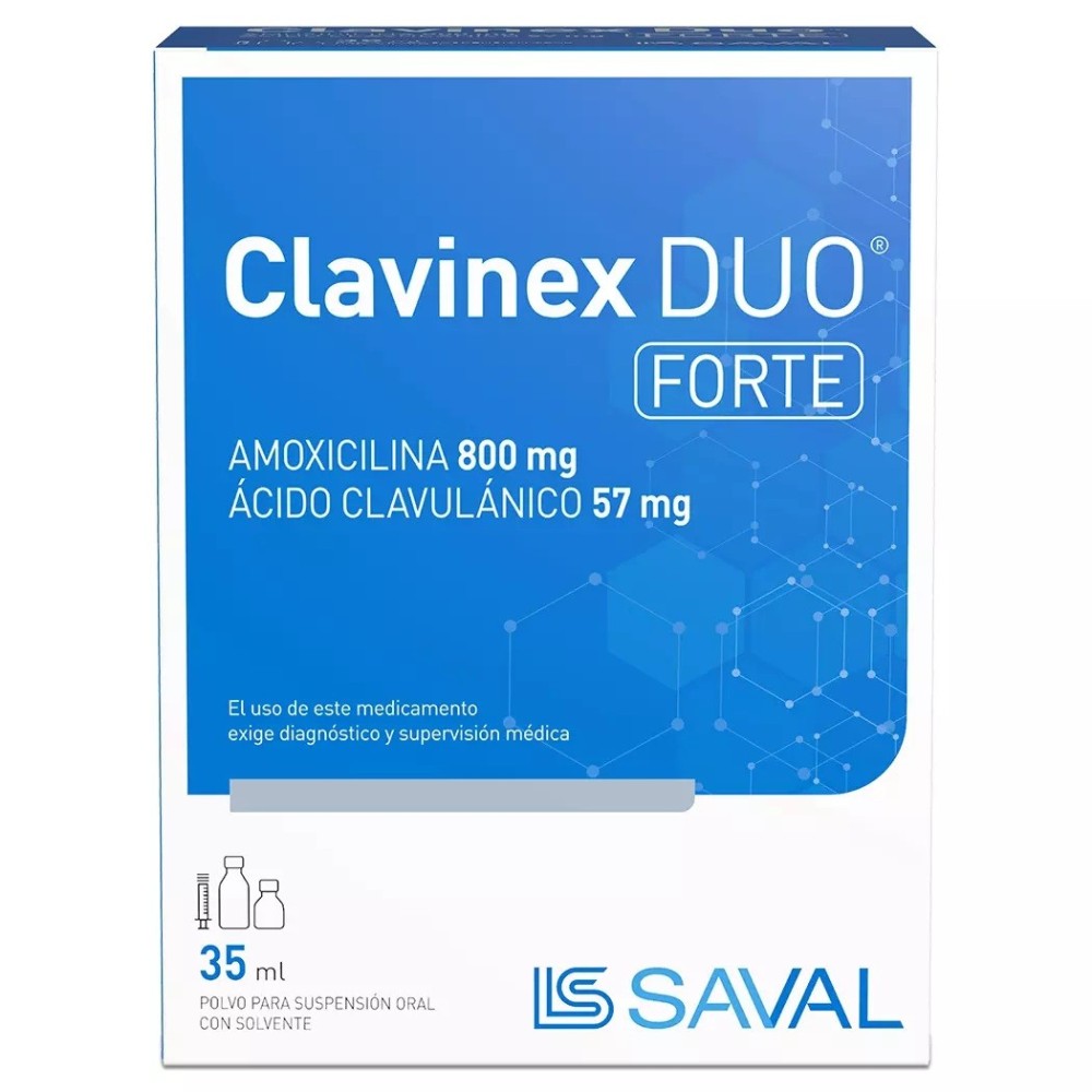 Clavinex Duo Forte Amoxicilina / Ácido Clavulanico Suspensión Oral 35ml