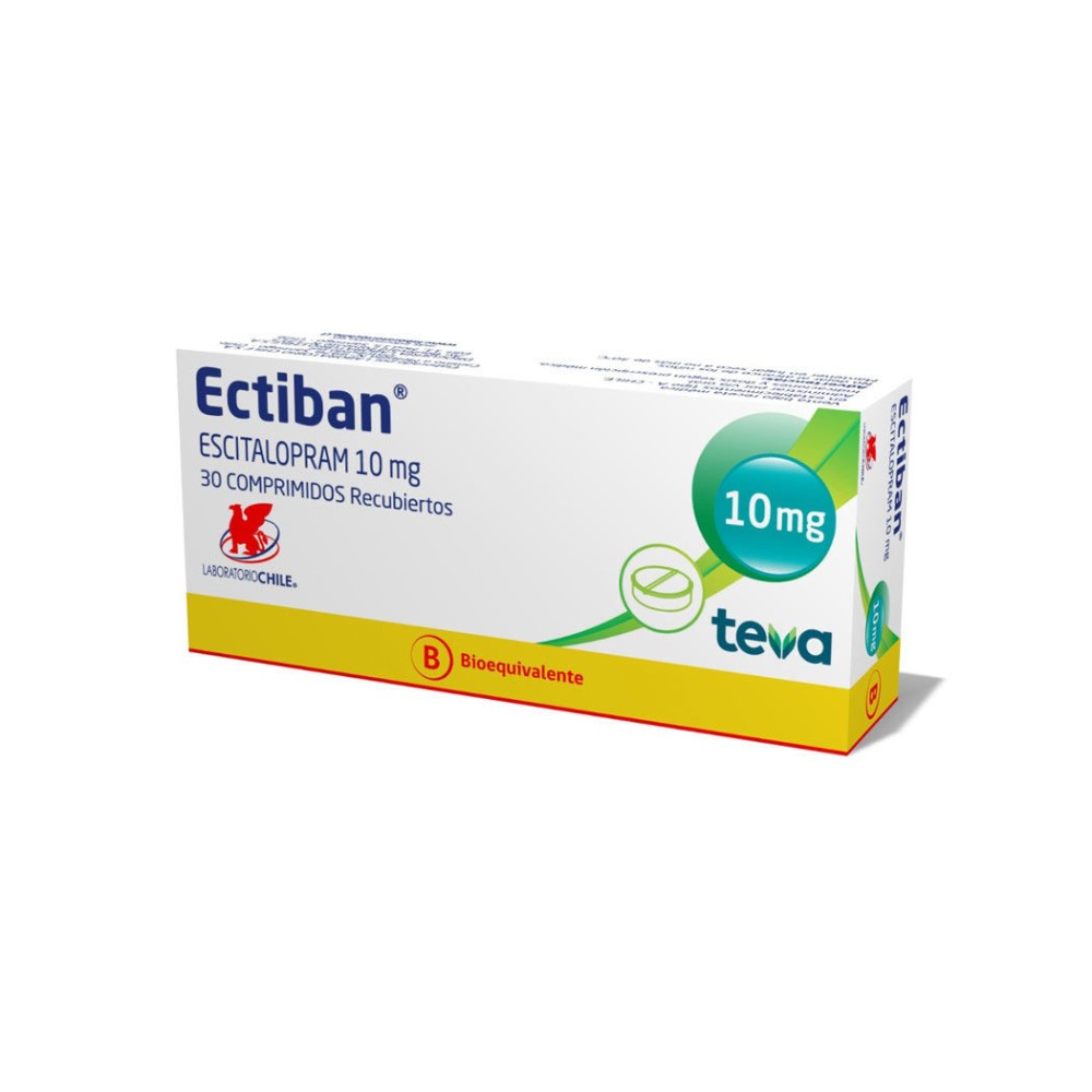 Ectiban (B) Escitalopram 10mg 30 Comprimidos Recubiertos
