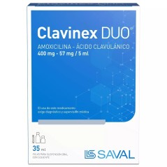 Clavinex Duo Amoxicilina / Ácido Clavulánico Suspensión Oral 35ml