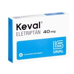 Keval Eletriptán 40mg 6 Comprimidos Recubiertos
