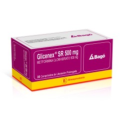 Glicenex SR (B) Metformina 500mg 30 Comprimidos Prolongados