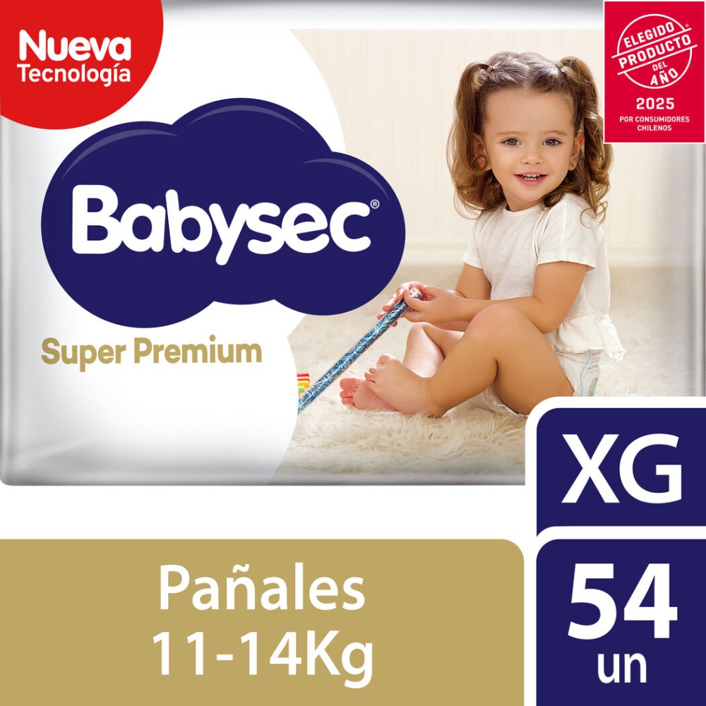 Pañales Babysec Super Premium Confort Care Talla XG 54 Unidades