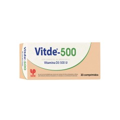 Vitde-500 Vitamina D 500UI Complemento Alimentario 30 Comprimidos