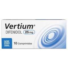 Vertium Difenidol 25mg 10 Comprimidos