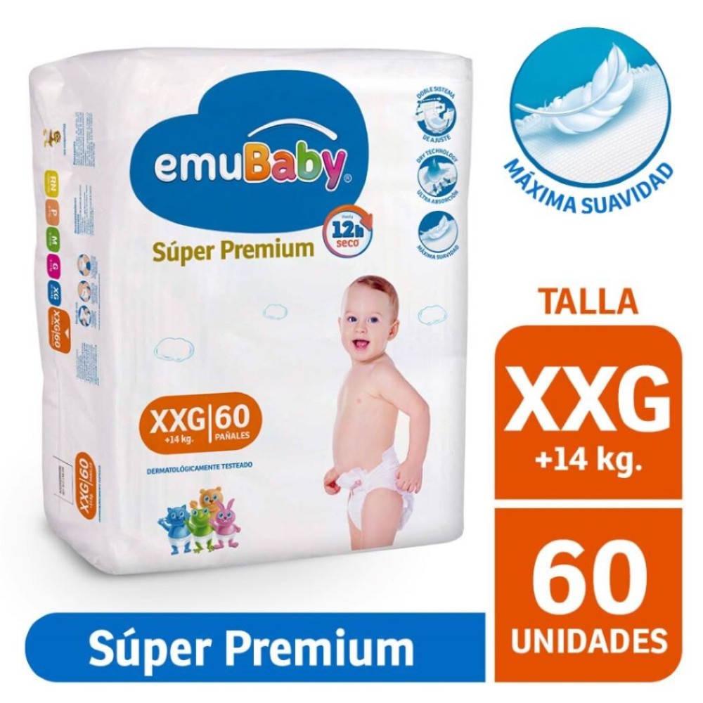 Emubaby Súper Premium XXG 60 Unidades Emubaby Súper Premium XXG 60 Unidades