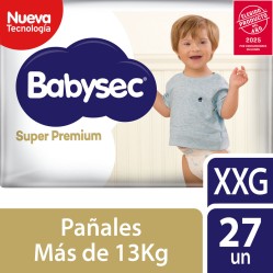 Pañales Babysec Super Premium Confort Care Talla XXG 27 Unidades