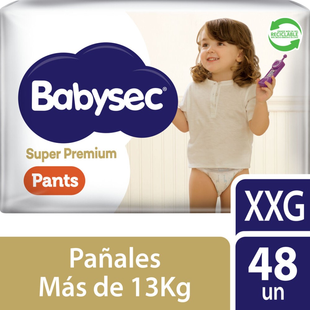 Pañales Babysec Super Premium Pants XXG 48 unidades Pañales Babysec Super Premium Pants XXG 48 unidades