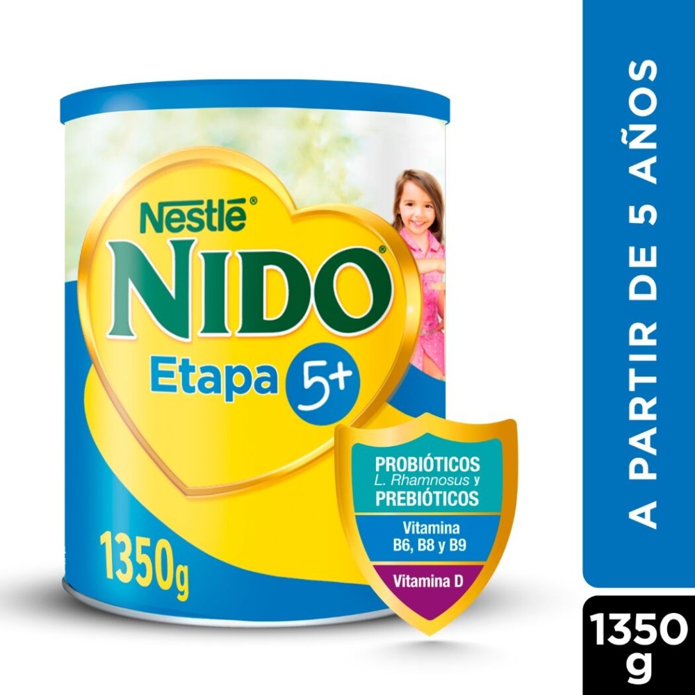 Leche en Polvo Nido Etapa 5+ Semidescremada 1350g Leche en Polvo Nido Etapa 5+ Semidescremada 1350g
