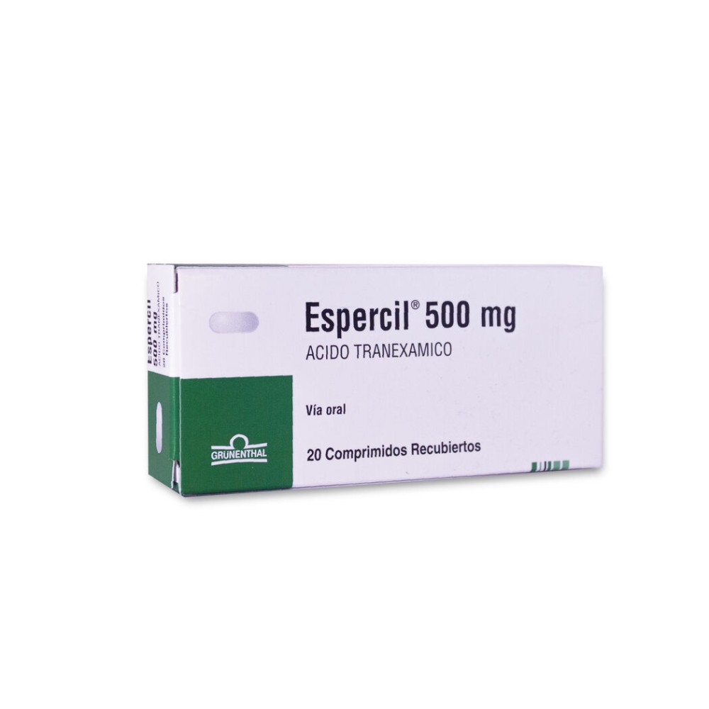 Espercil Ácido Tranexámico 500mg 20 Comprimidos Recubiertos