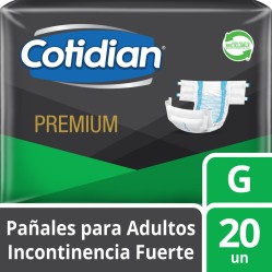 Pañal Premium Para Adultos Cotidian Talla G 20 Unidades