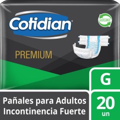 Pañal Premium Para Adultos Cotidian Talla G 20 Unidades