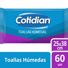 Toallas Húmedas para Adultos XG Cotidian 60 Unidades