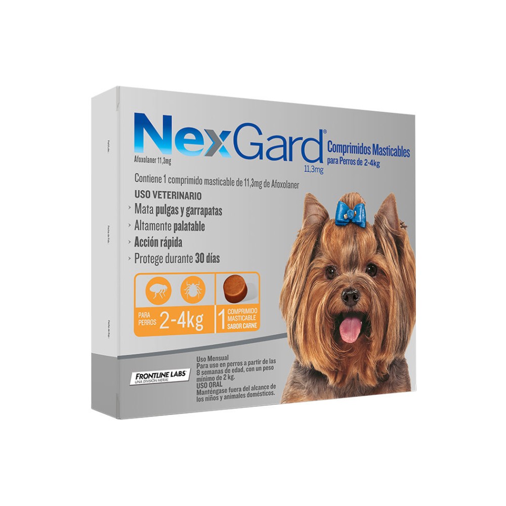 Nexgard Antiparasitario Masticable 11.3 mg de 2 a 4 kg