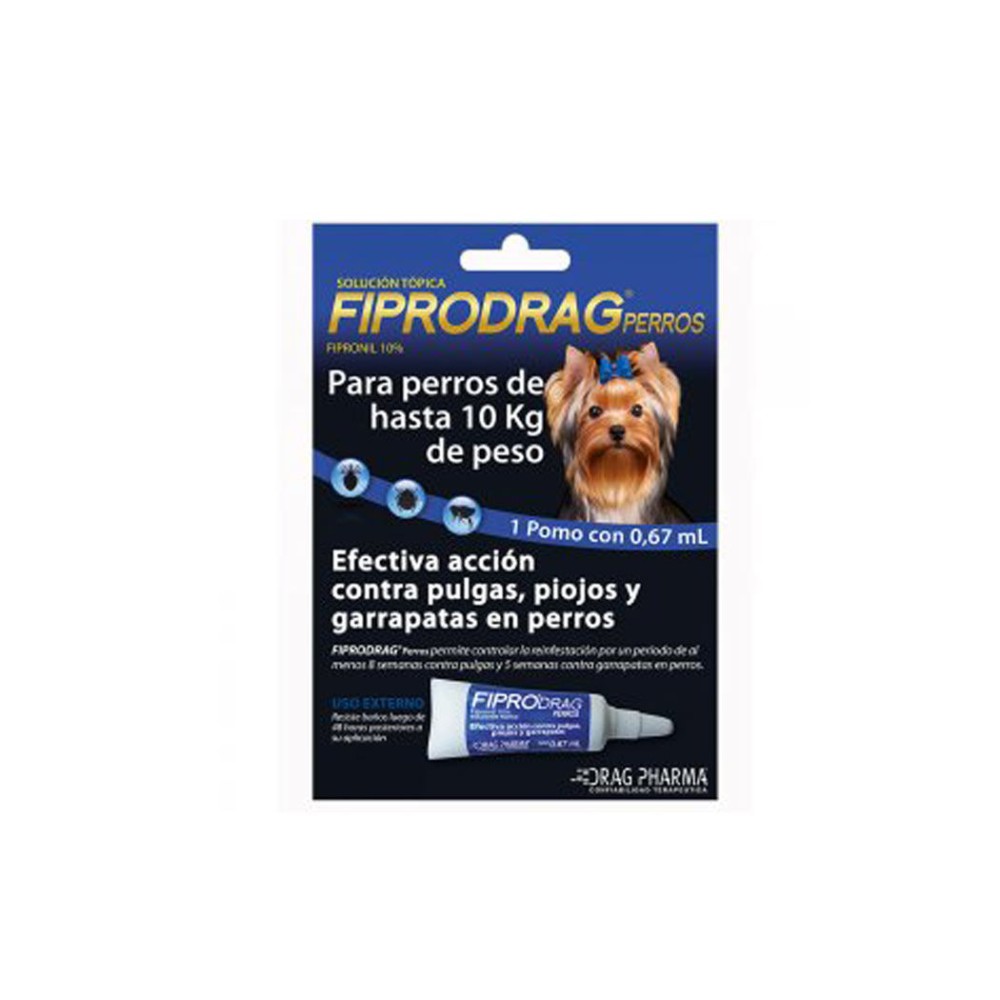 Fiprodrag Antiparasitario Contra Pulgas Para Perros de 10kg