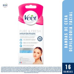 Veet Banda Depilatoria Facial Piel Sensible 16 Unidades