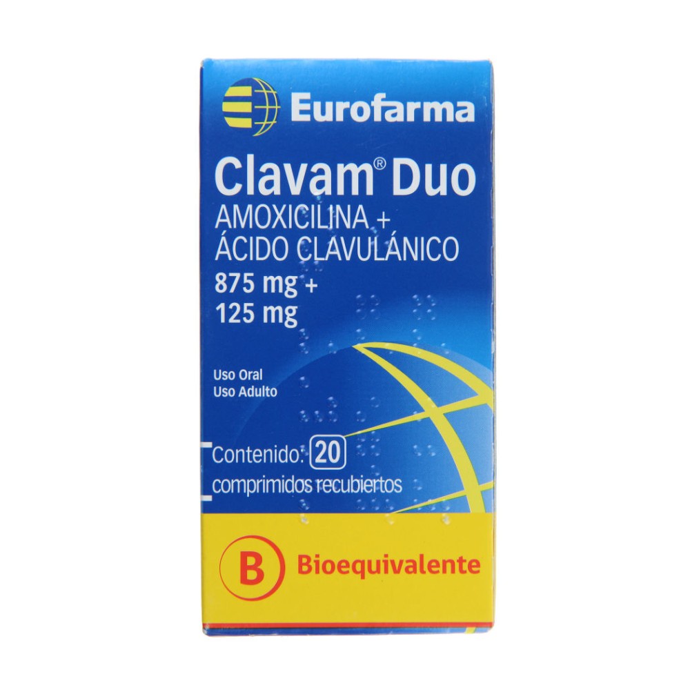 Clavam Duo (B) 875mg/125mg 20Com. Rec.