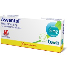 Asventol (B) Montelukast 5mg 30 Comprimidos Masticables