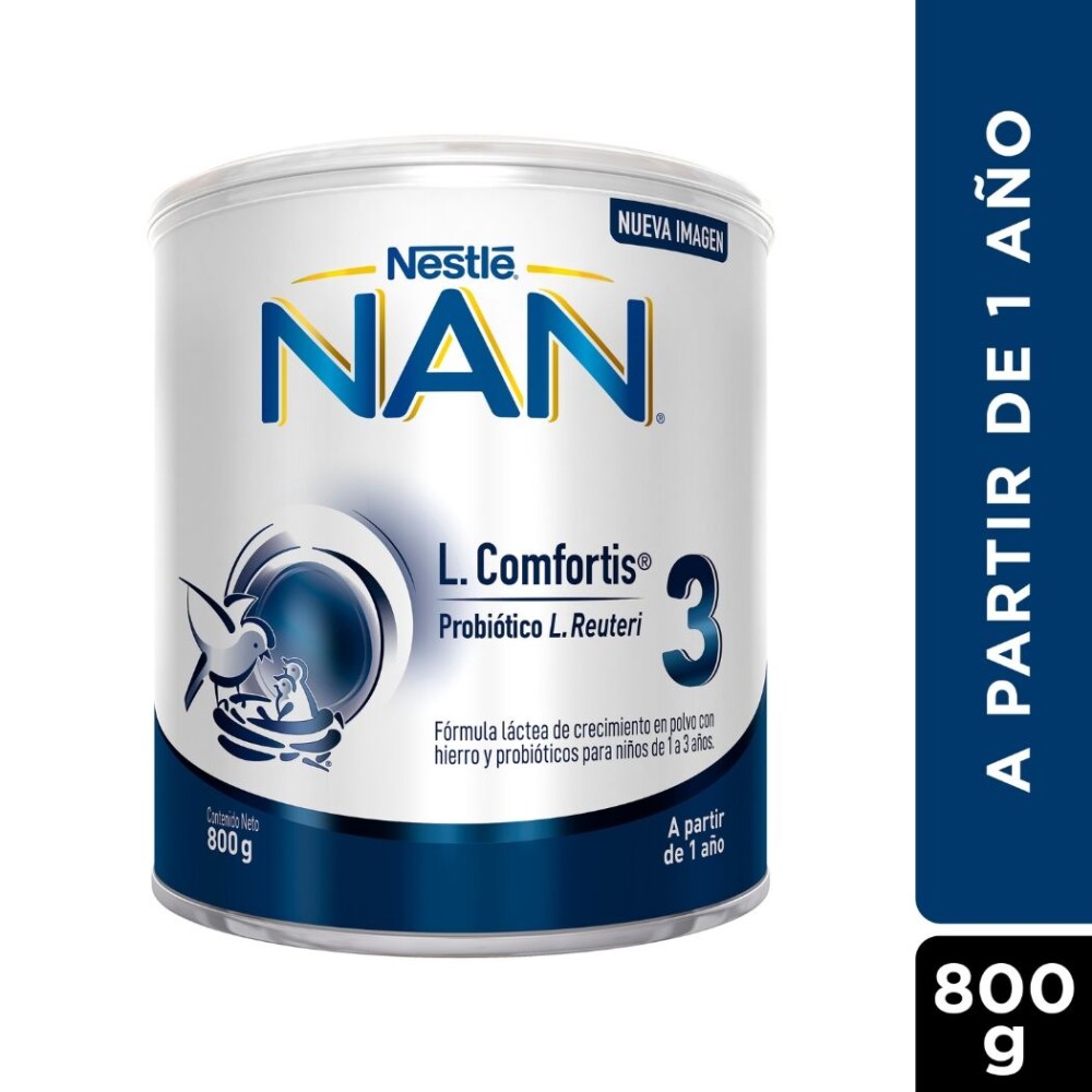 Leche en Polvo Fórmula Infantil Nan 3L Comfortis 800g