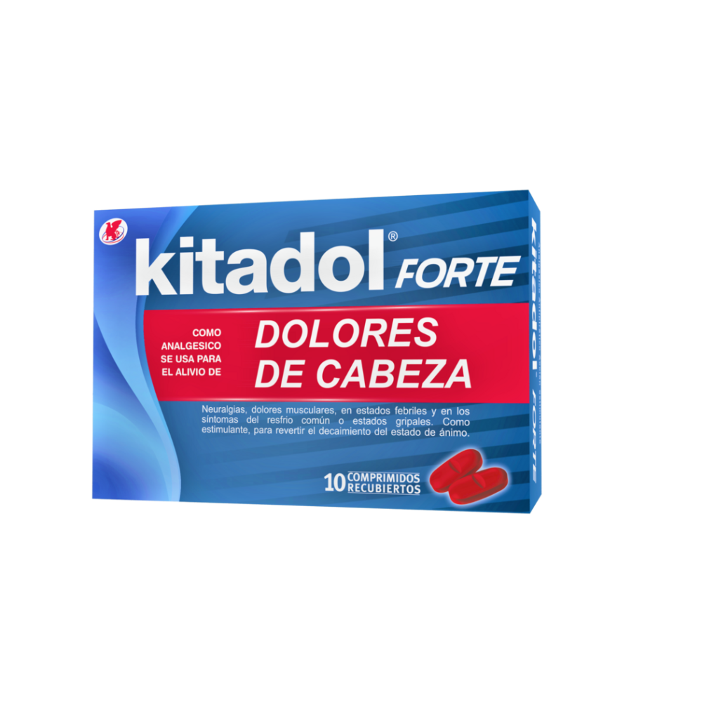 Kitadol Forte Paracetamol / Cafeína 10 Comprimidos Recubiertos